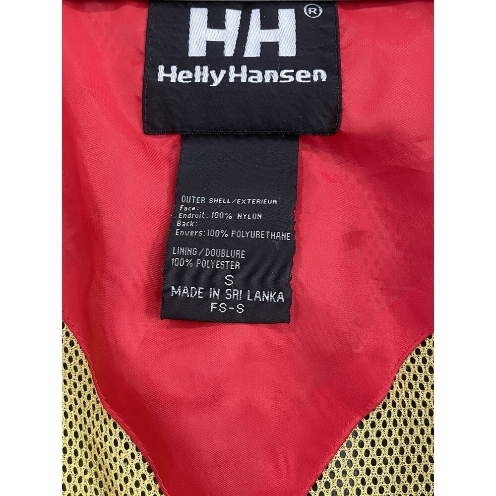 Vintage 90s Helly Hansen Sailing Color Block Rain Jacket Men's S-M Red Blue - Picture 7 of 14